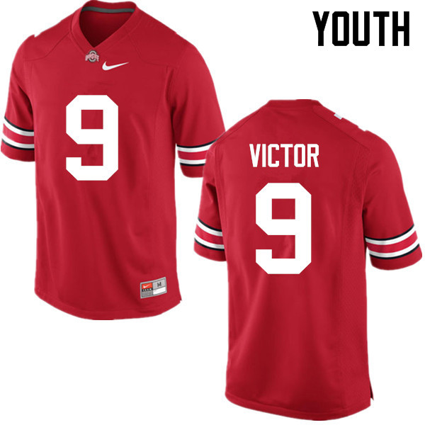 Youth Ohio State Buckeyes #9 Binjimen Victor College Football Jerseys Game-Red